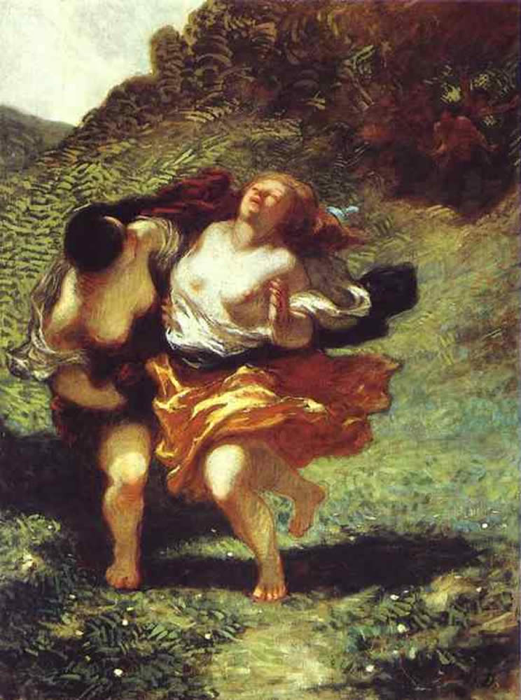 Femmes poursuivies par des satyres - Honoré Daumier