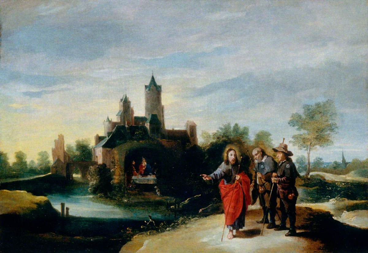 Le Christ et les disciples sur le chemin d'Emmaüs - David Teniers le Jeune