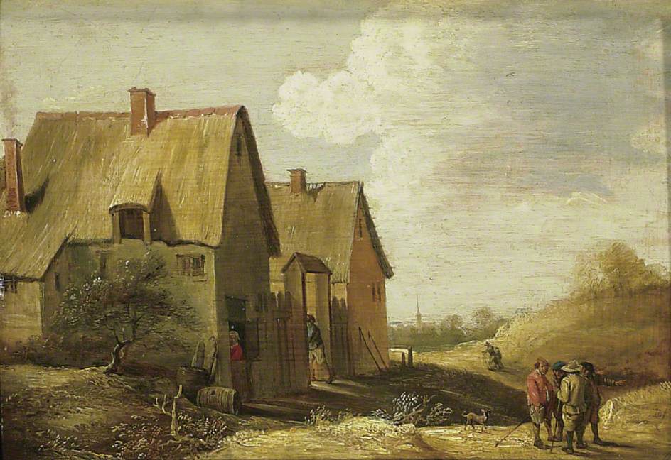 Paysage avec une ferme et des personnages - David Teniers le Jeune