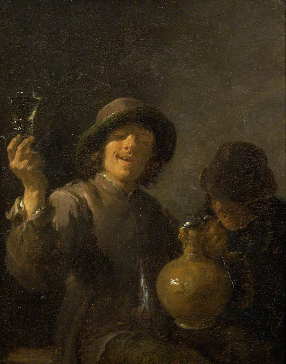 Deux rustres buvant - David Teniers le Jeune