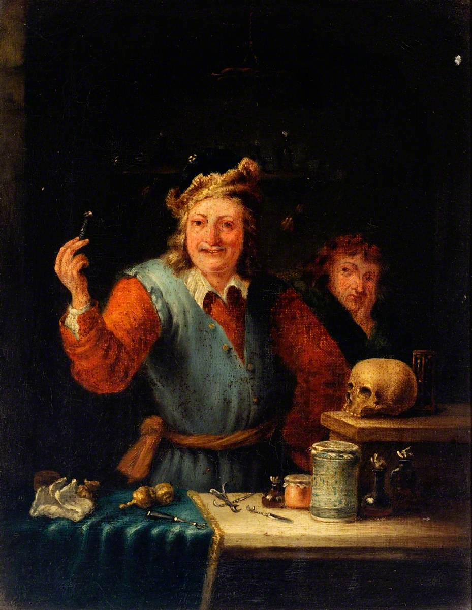 Un chirurgien montre une dent qu'il a extraite - David Teniers le Jeune