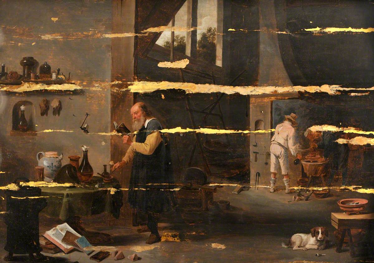 Un alchimiste dans son laboratoire - David Teniers le Jeune