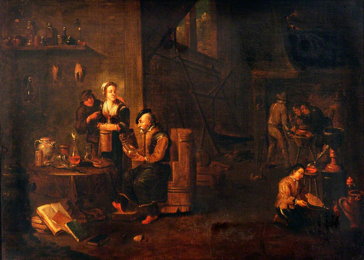 Un alchimiste dans son laboratoire - David Teniers le Jeune