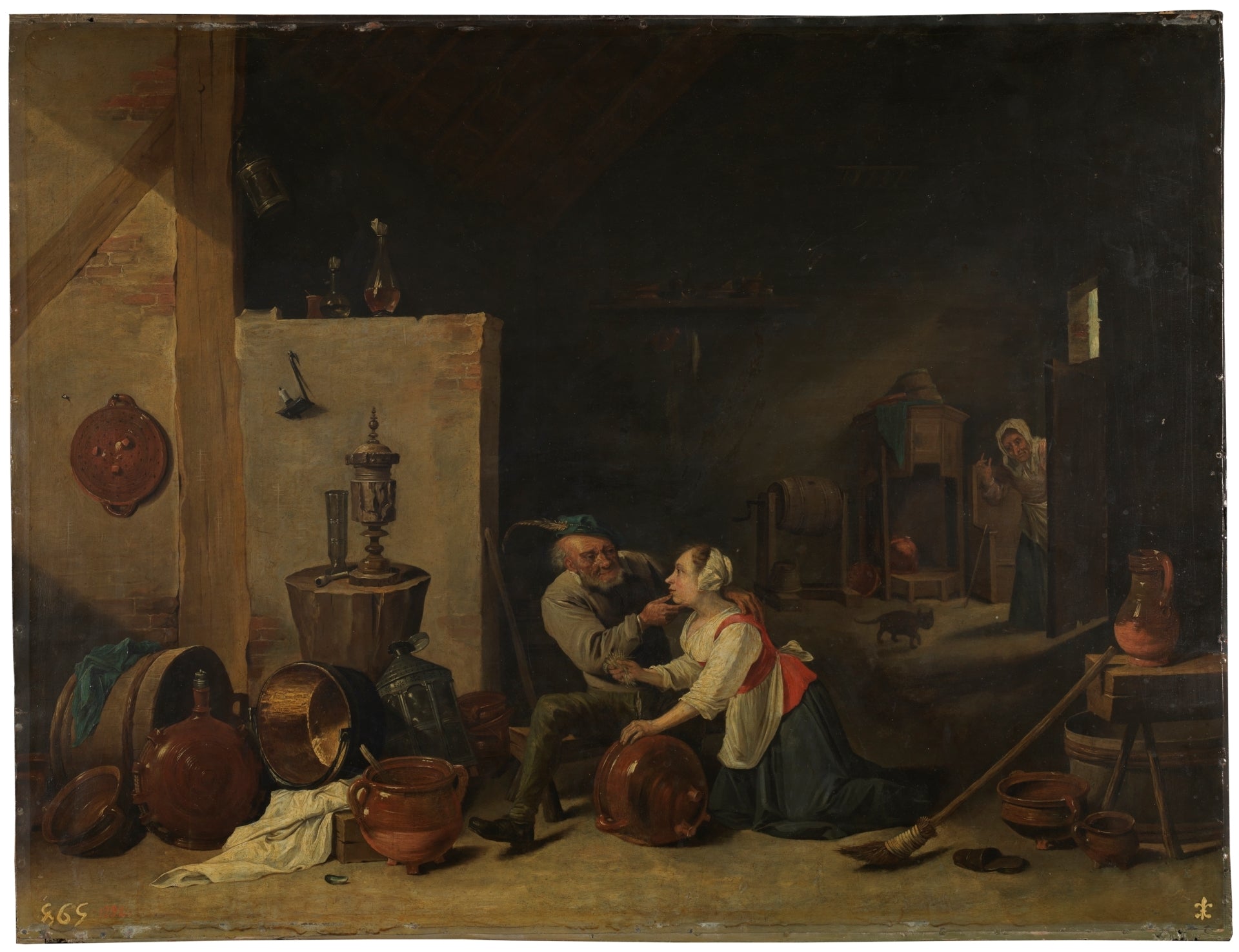 Le vieil homme et la servante - David Teniers le Jeune