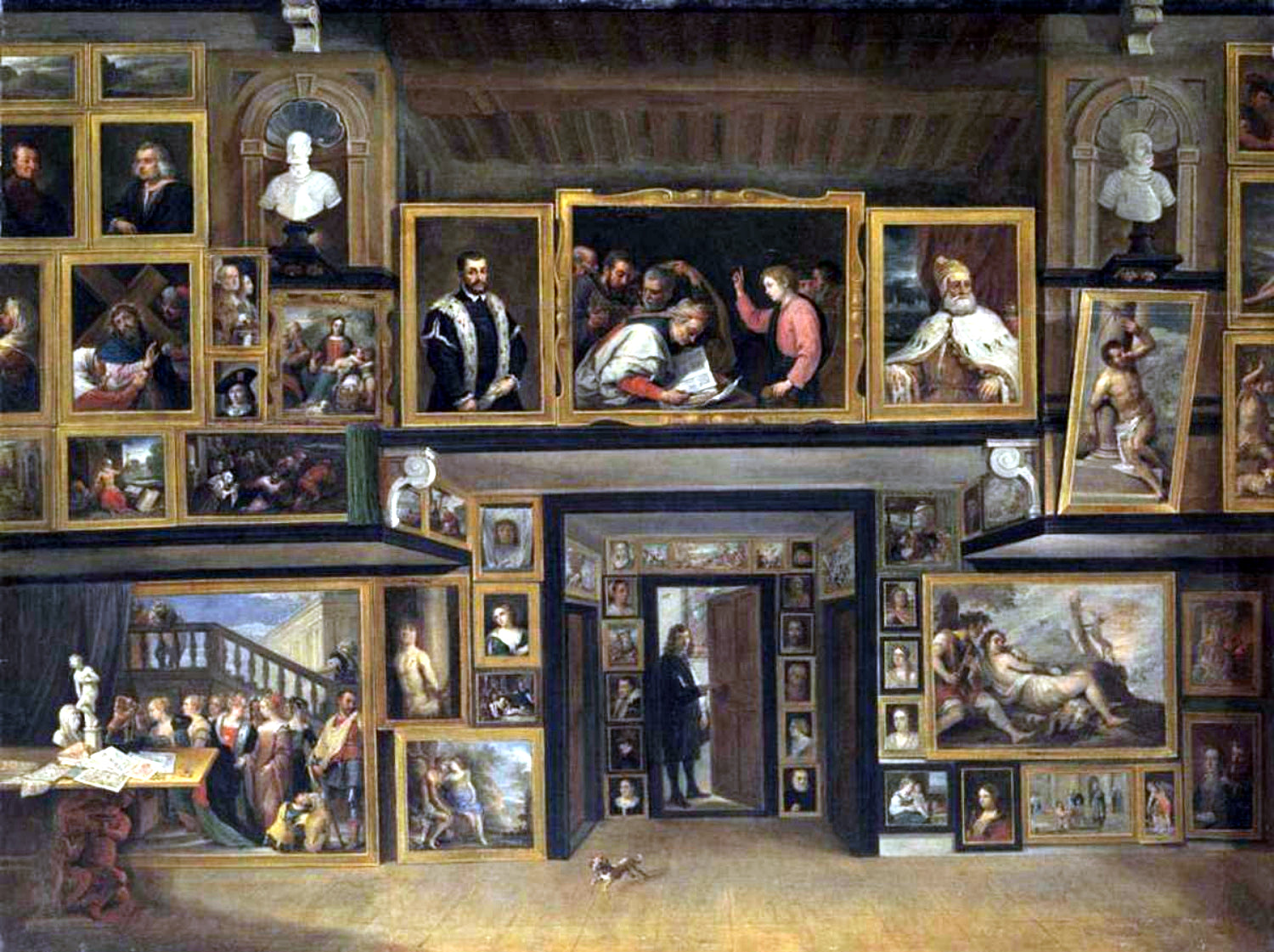 L'Archiduc Léopold-Guillaume dans sa galerie à Bruxelles (III) - David Teniers le Jeune