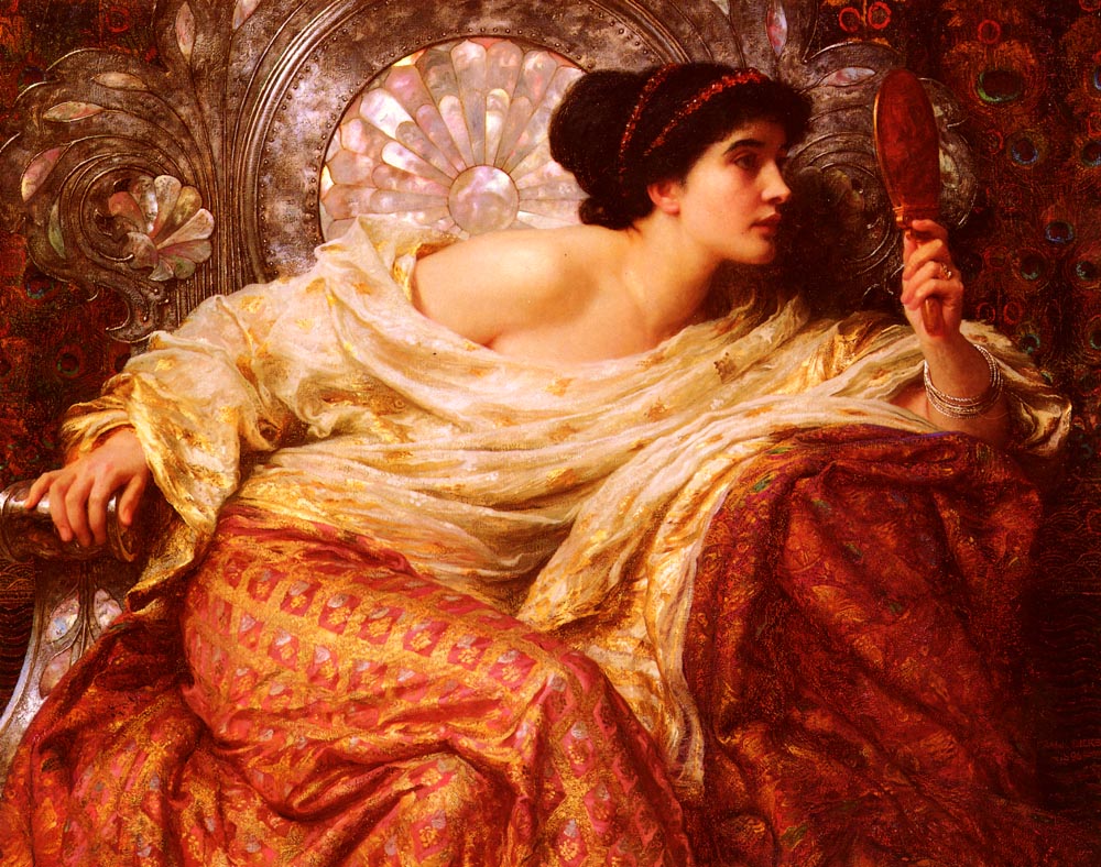 Le miroir - Frank Bernard Dicksee