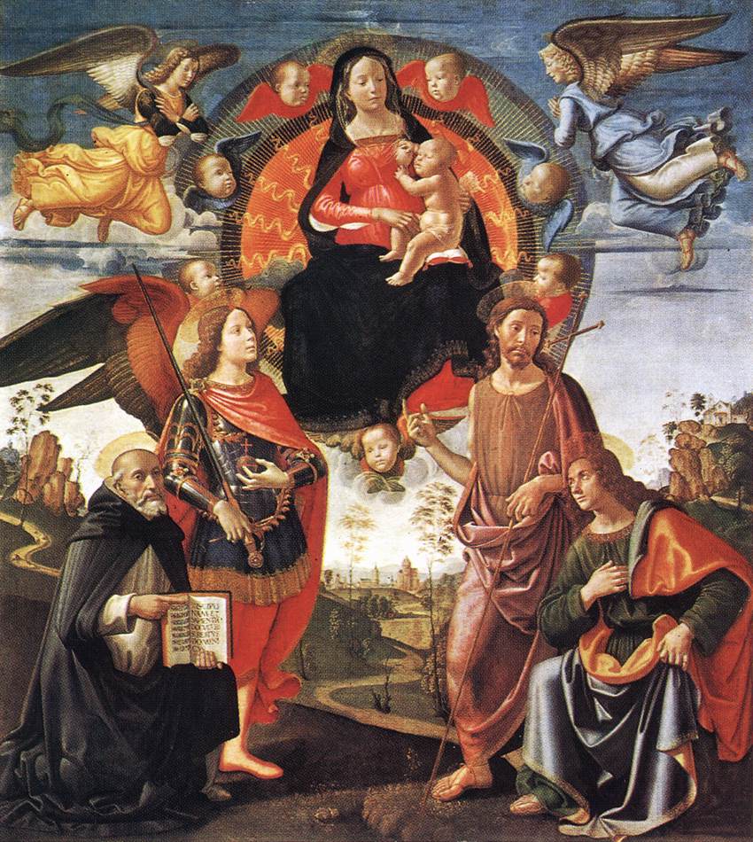 La Madone en gloire avec les saints - Domenico Ghirlandaio