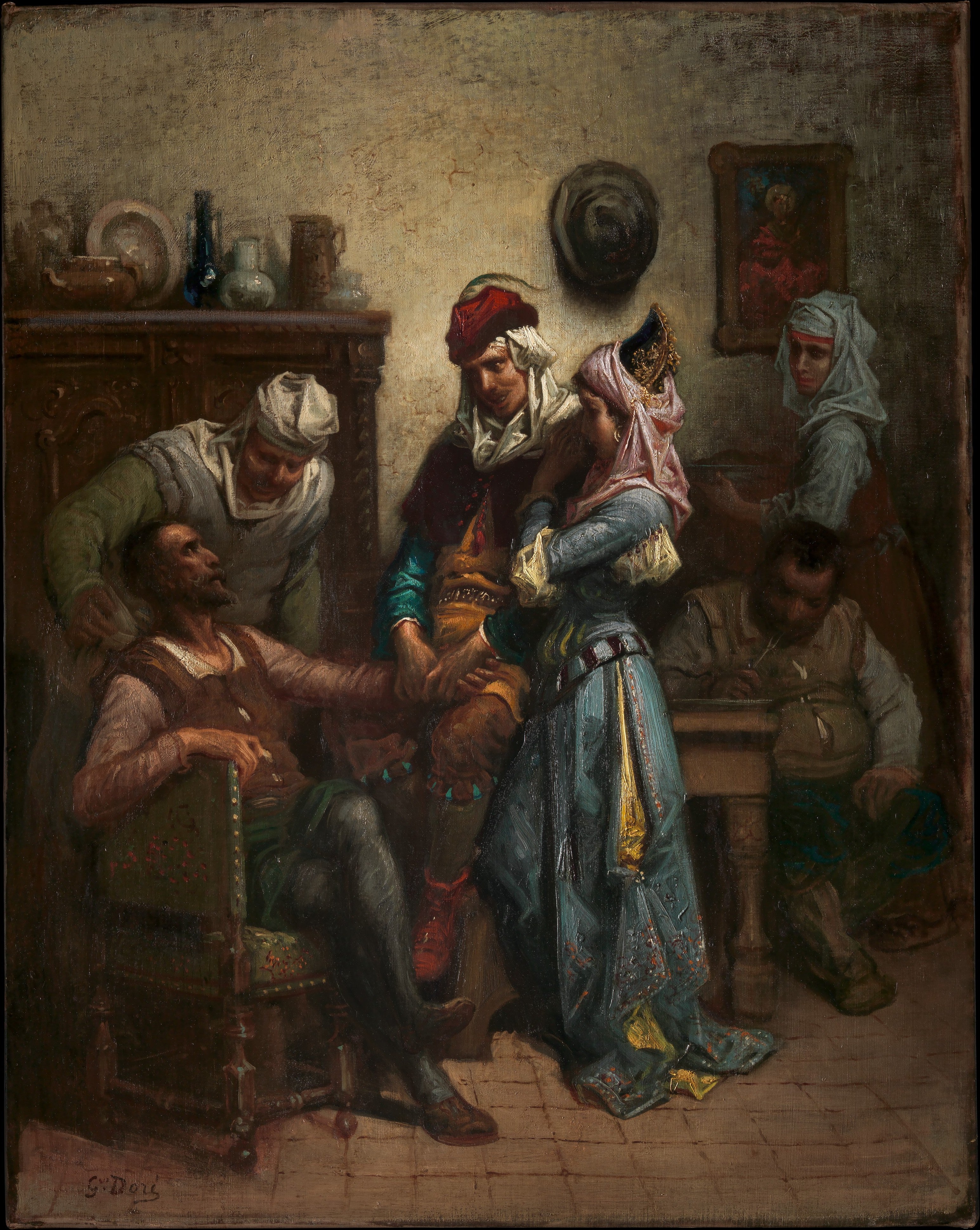 Don Quichotte et Sancho Panza divertis par Basile et Quiteria - Gustave Doré