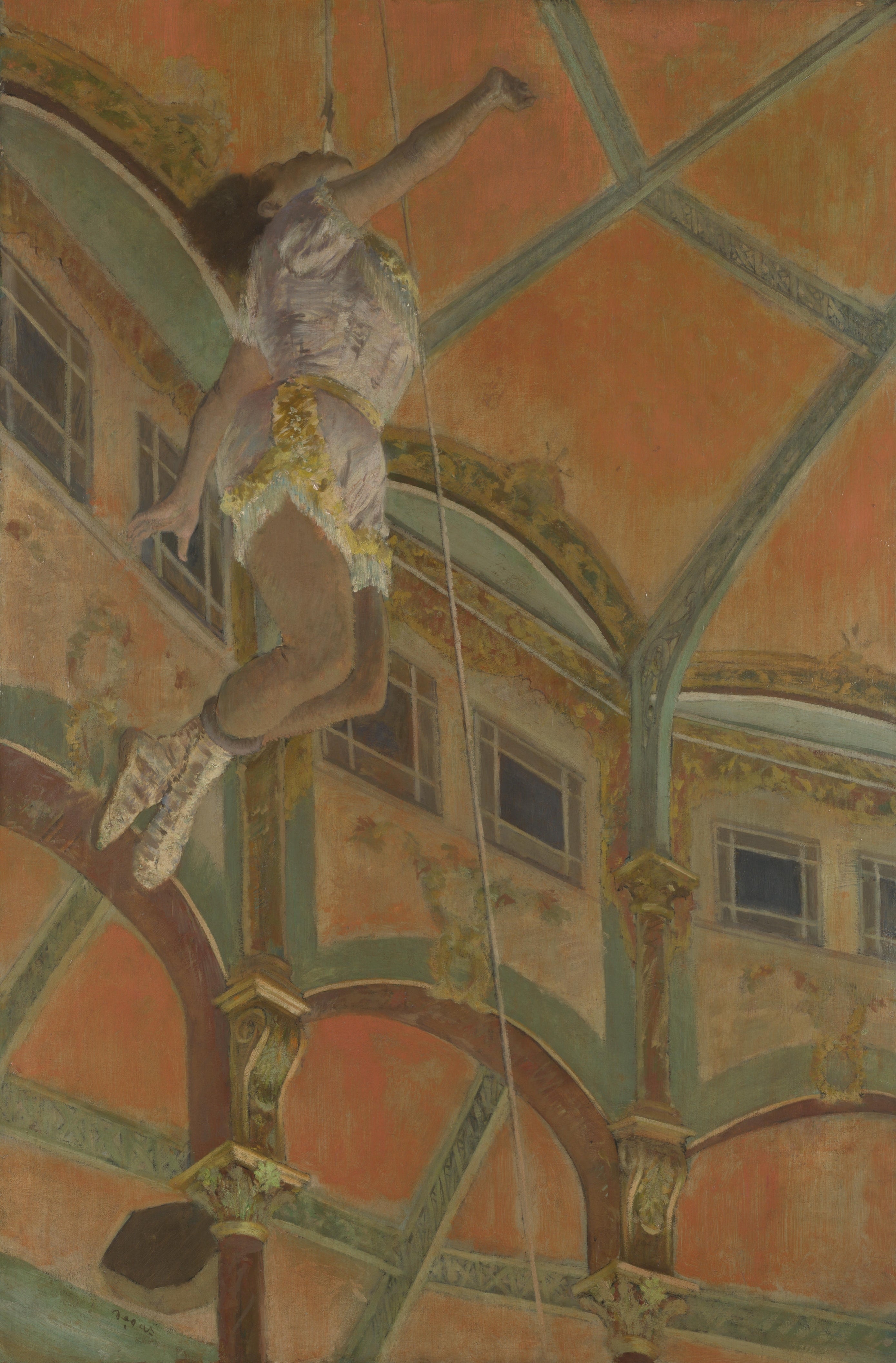 Reproduction du tableau « Mademoiselle La La au cirque Fernando - Edgar Degas » par Alpha Reproduction en peinture à l’huile