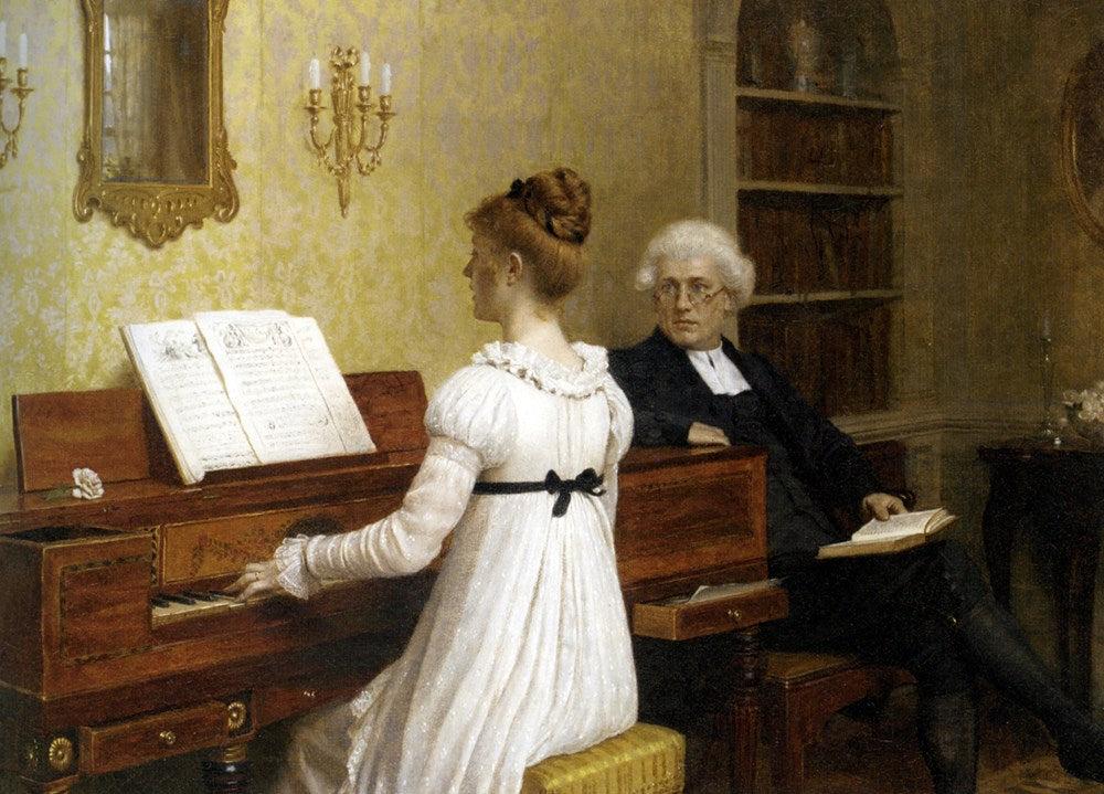 La leçon de piano - Edmund Blair Leighton