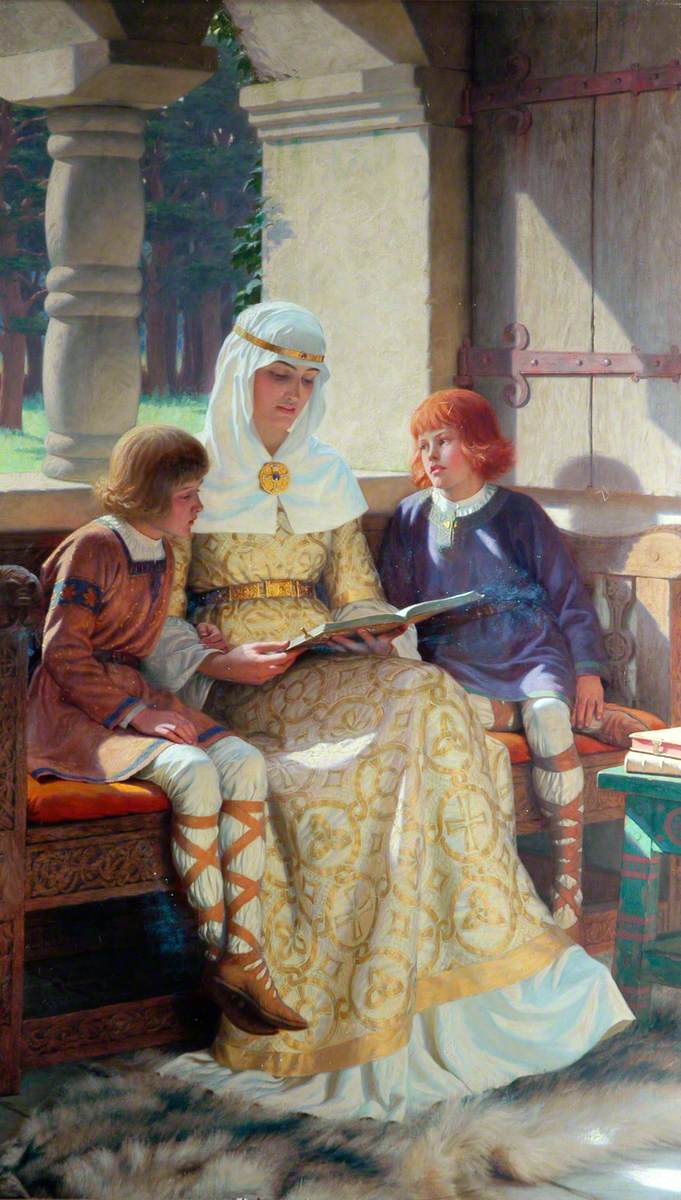 L'enfance d'Alfred le Grand - Edmund Blair Leighton