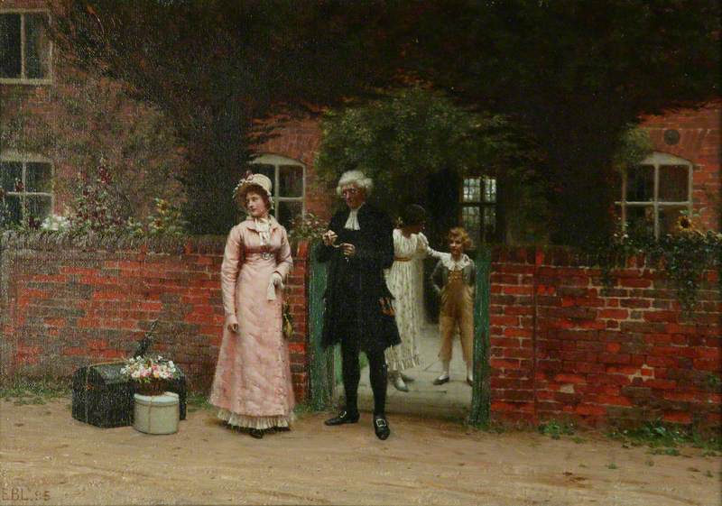 En attendant le coach - Edmund Blair Leighton