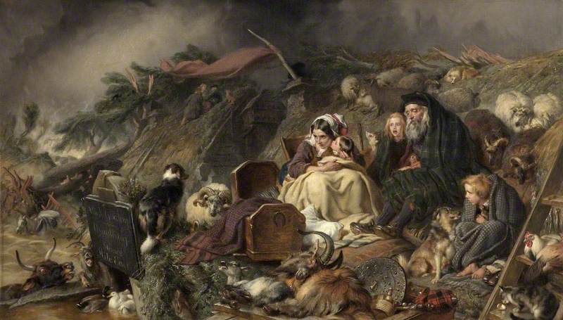 Une inondation dans les hautes terres - Edwin Henry Landseer
