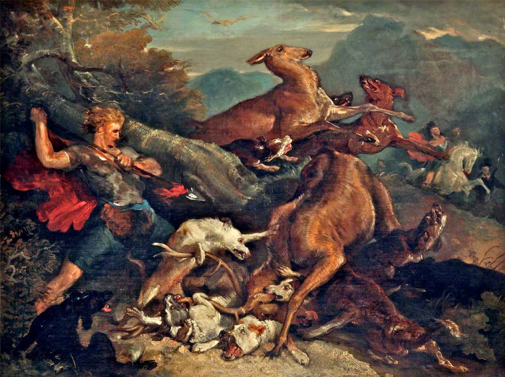 Une scène de chasse - Edwin Henry Landseer