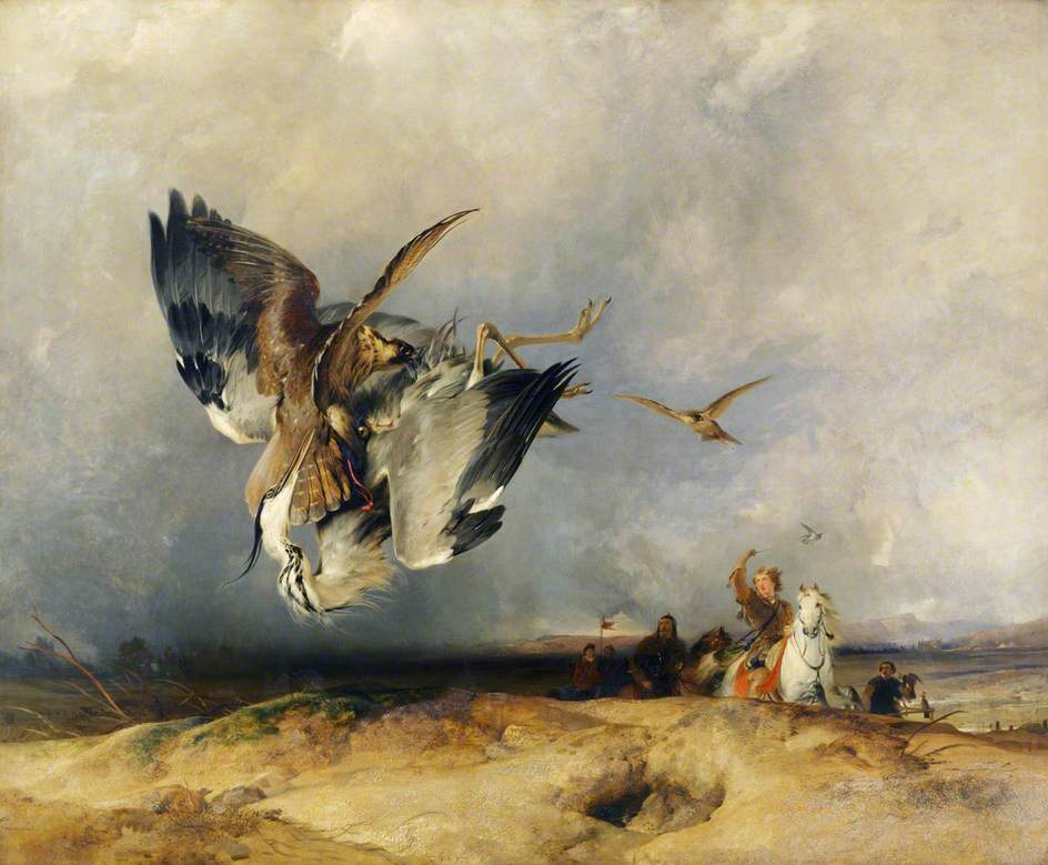 Hawking dans les temps anciens - Edwin Henry Landseer