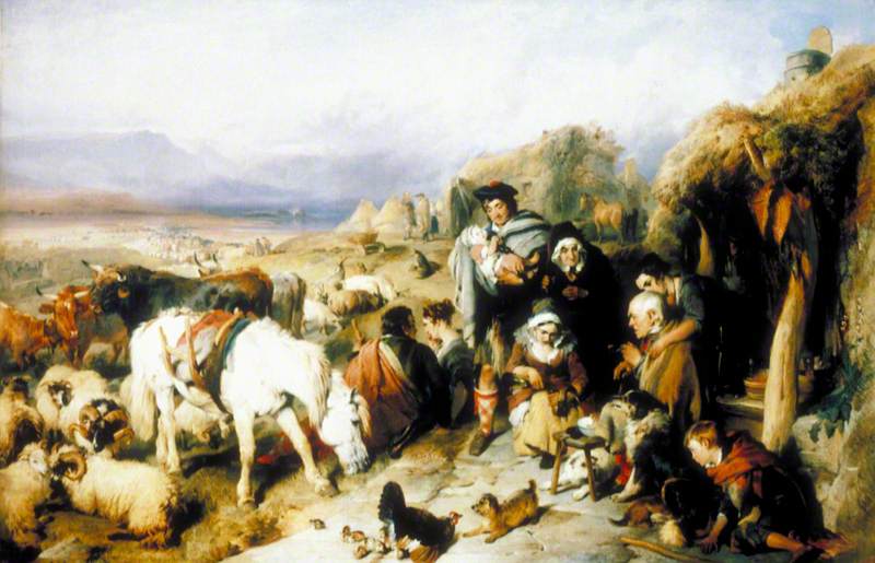 Le départ du bouvier : une scène dans les Grampians - Edwin Henry Landseer