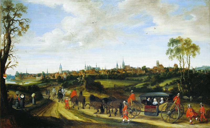 L'envoyé néerlandais Adriaan Pauw entre à Münster en 1646 pour les négociations de paix - Gerard ter Borch