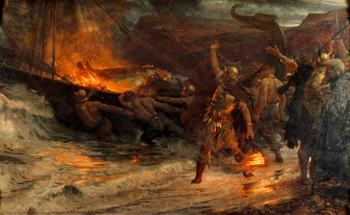 Les funérailles d'un Viking - Frank Bernard Dicksee