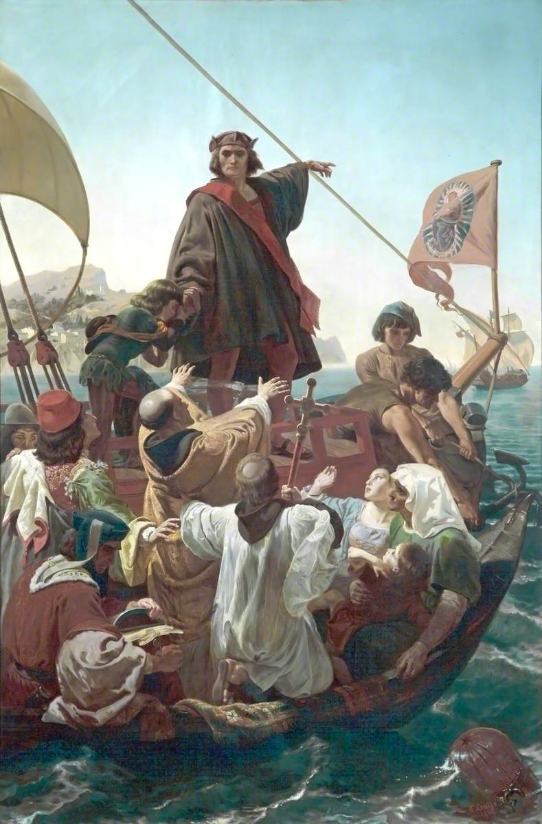 Le départ de Colomb de Palos, en Espagne, en 1492 - Emanuel Leutze