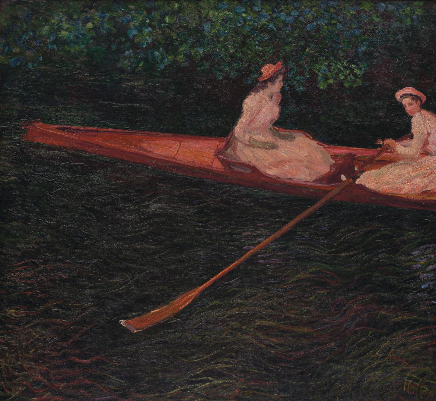 🚣‍♀️ エプト川のカヌー – クロード・モネ（1887年頃–1890年頃）