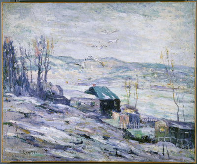 Journée venteuse, rivière Bronx - Ernest Lawson