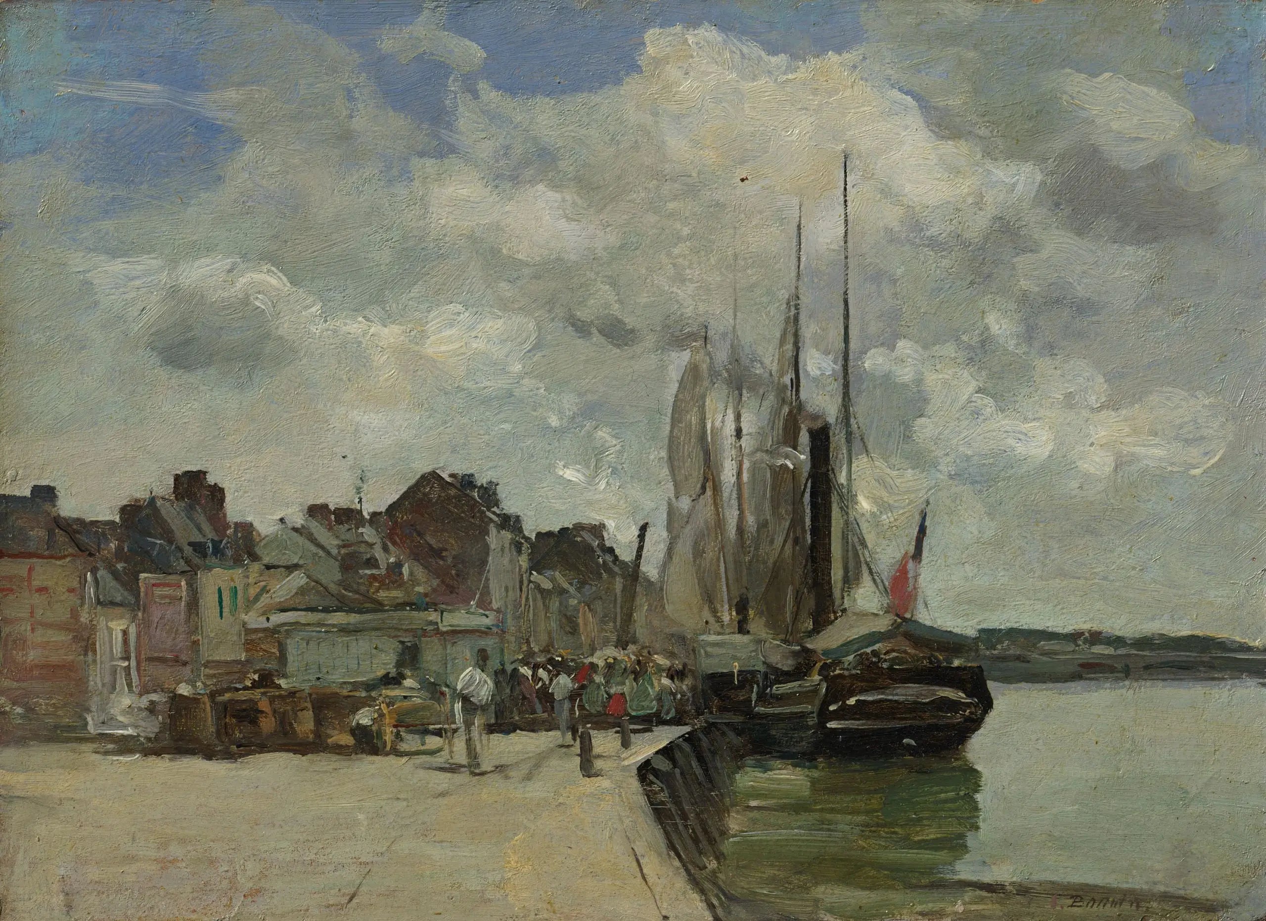 Reproduction du tableau « Honfleur : Le Port - Eugène Boudin » par Alpha Reproduction en peinture à l’huile