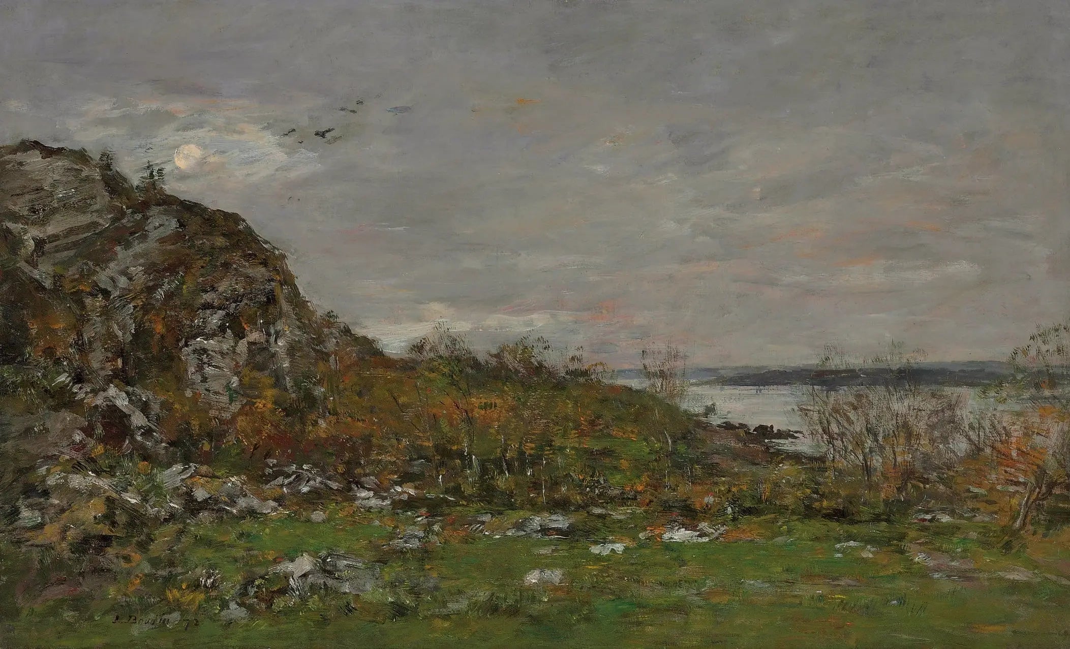 Reproduction du tableau « Embouchure de l'Elorn aux environs de Brest - Eugène Boudin » par Alpha Reproduction en peinture à l’huile