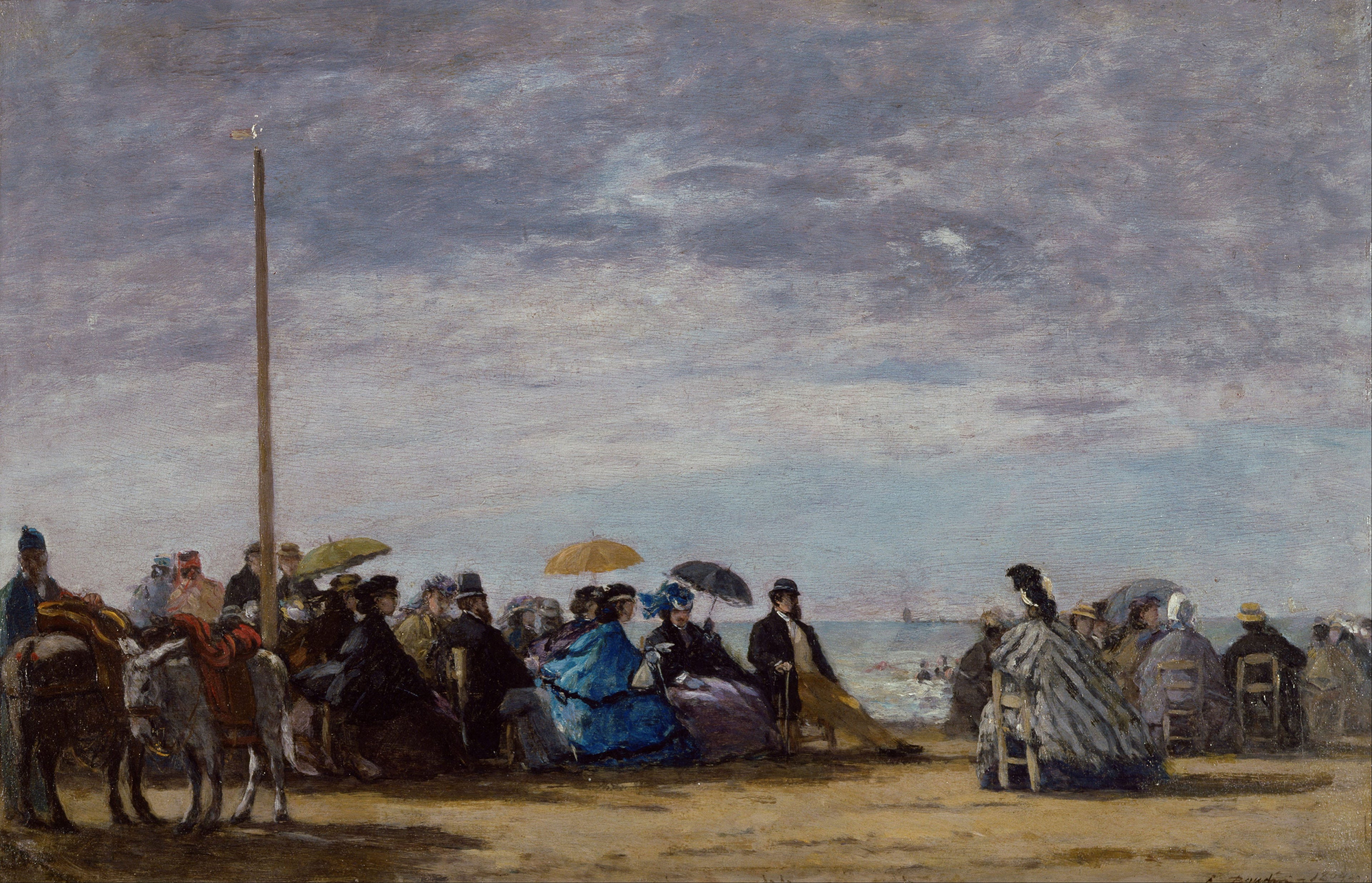Reproduction du tableau « La Plage - Eugène Boudin » par Alpha Reproduction en peinture à l’huile