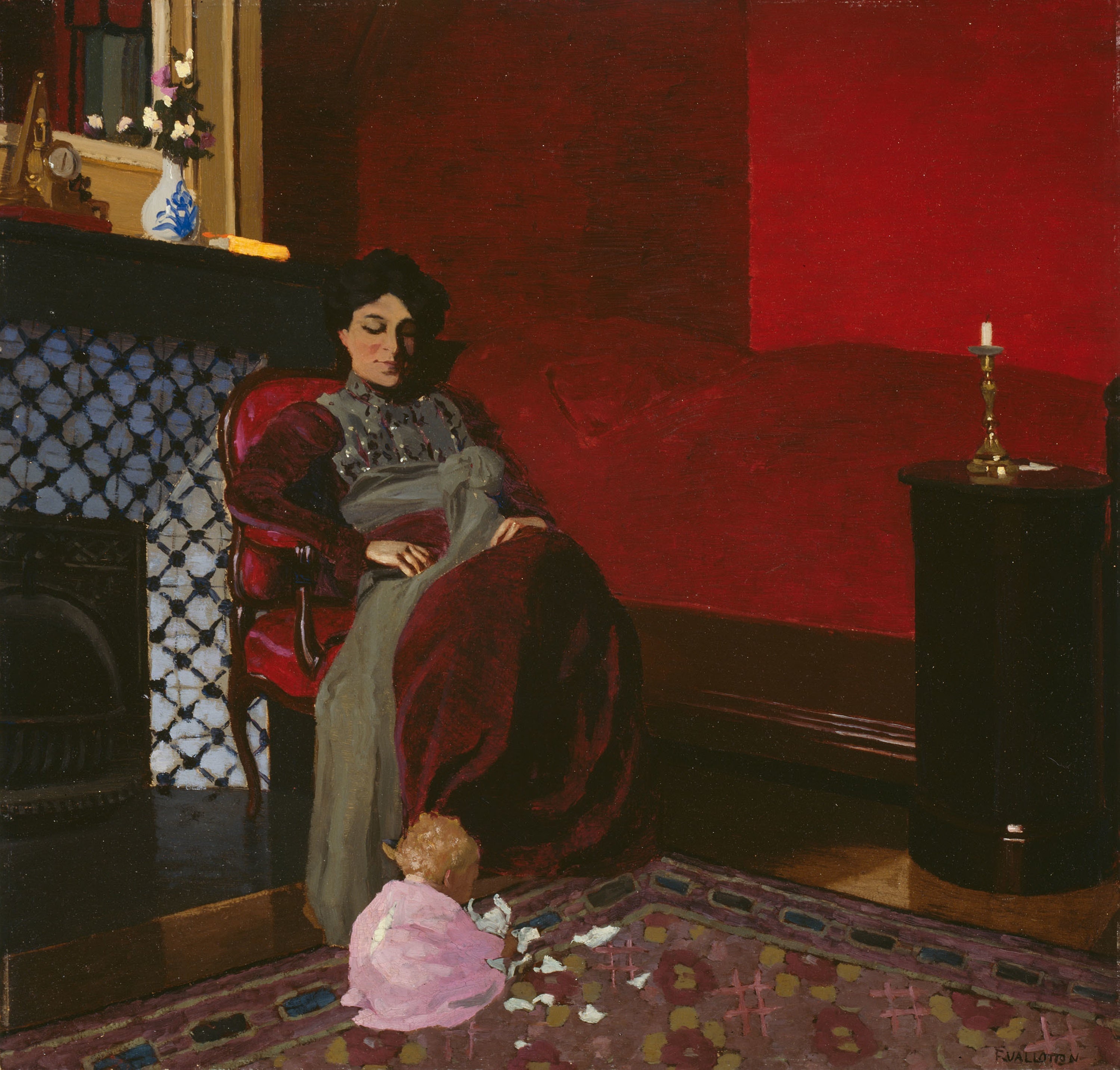 La Chambre rouge, Étretat - Félix Vallotton