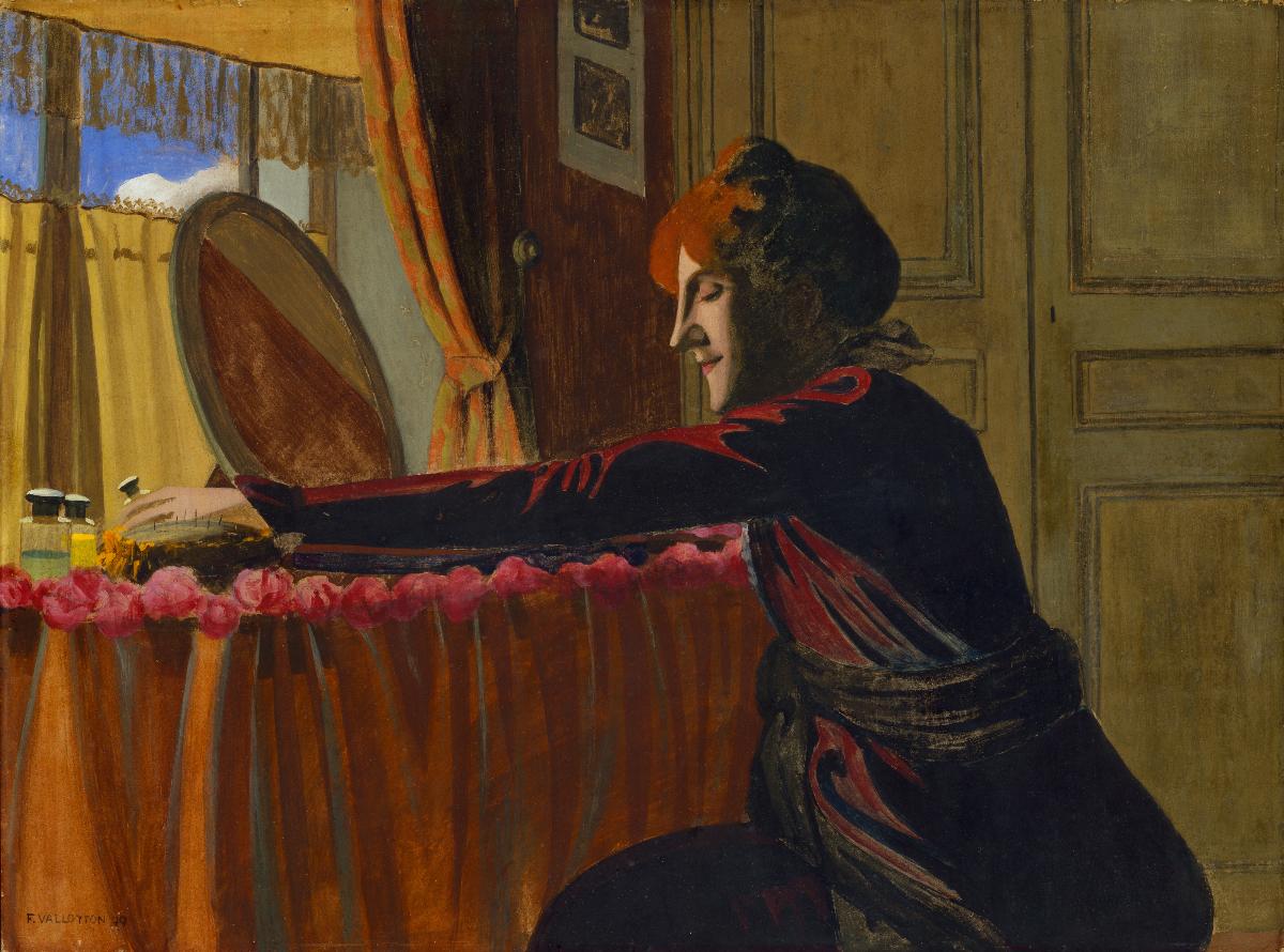 Gabrielle Vallotton à sa table de toilette - Félix Vallotton