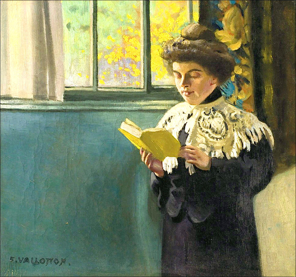 Femme lisant à la fenêtre - Félix Vallotton