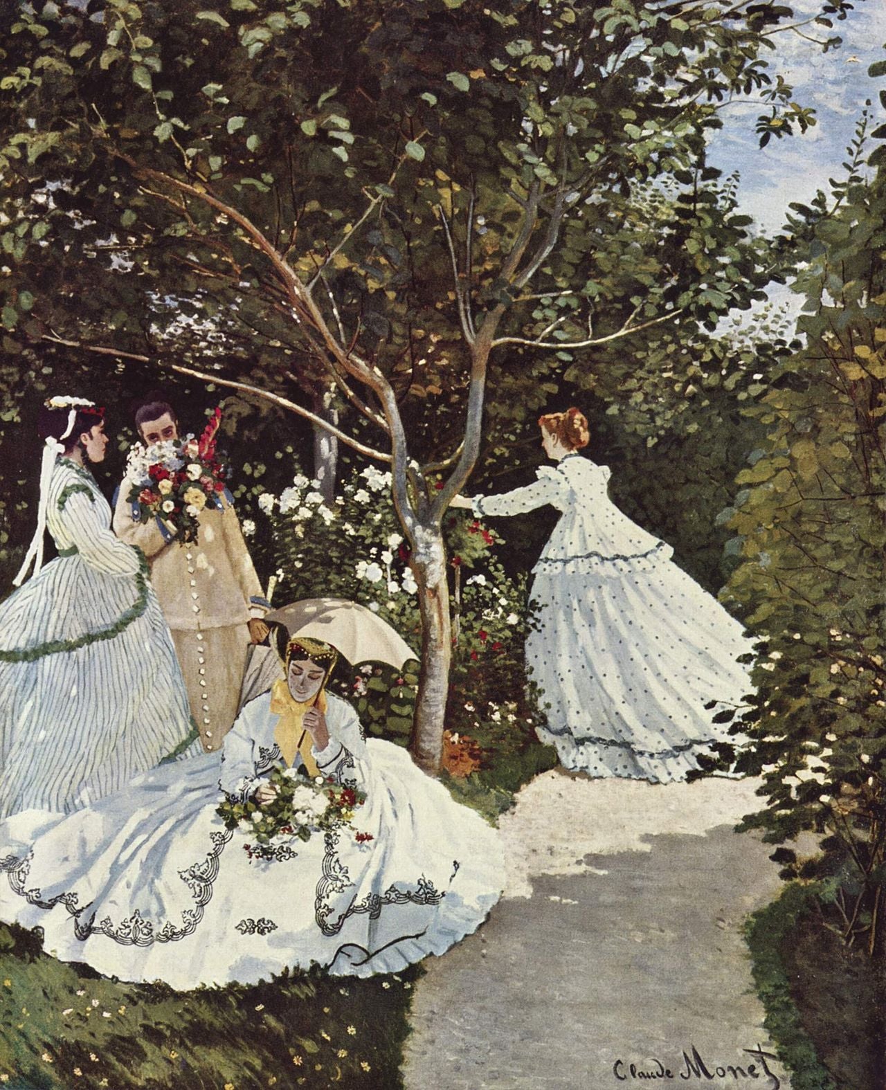 庭の女性たち – クロード・モネ (1866)