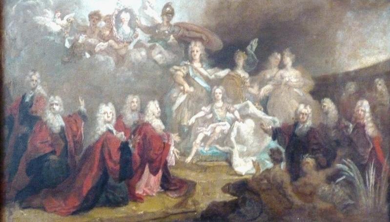Allégorie des fiançailles de Louis XV avec l'infante Marie-Anne-Victoire d'Espagne (1722) - Nicolas de Largillière