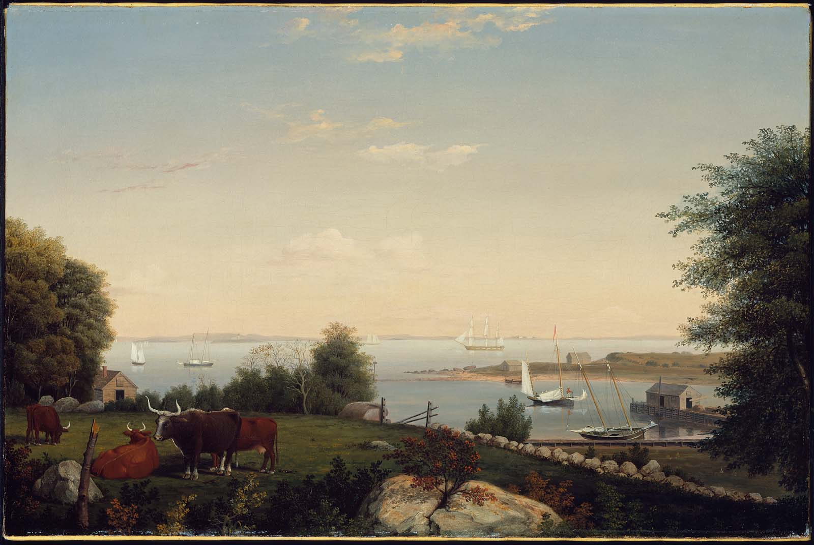 Gloucester depuis Brookbank - Fitz Henry Lane