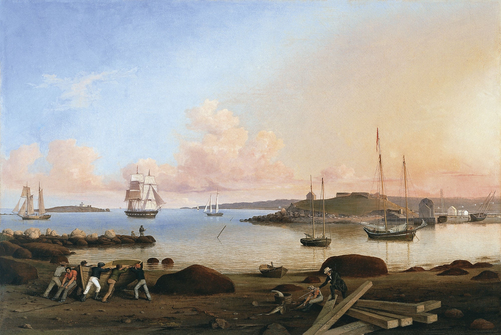 Le Fort et l'île Ten Pound, Gloucester, Massachusetts - Fitz Henry Lane
