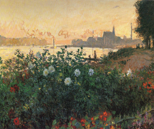 アルジャントゥイユの岸辺の花々 – モネ 1877年