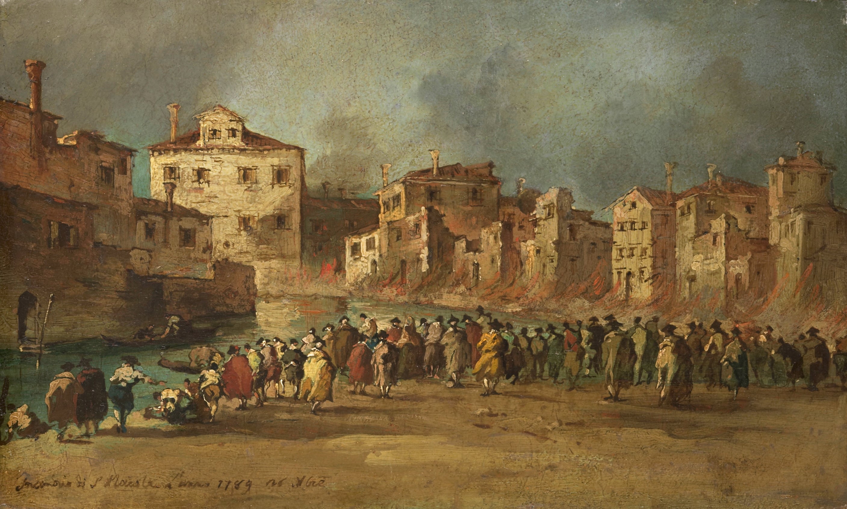 Incendie au dépôt d’huile de San Marcuola Venise 28 novembre 1789 - Francesco Guardi - Alpha Reproduction