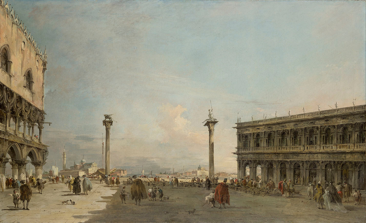 Vue de la Piazzetta en direction de San Giorgio Maggiore Venise - Francesco Guardi - Alpha Reproduction