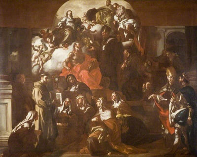La Sainte Trinité avec la Vierge et les Saints - Francesco Solimena - Alpha Reproduction