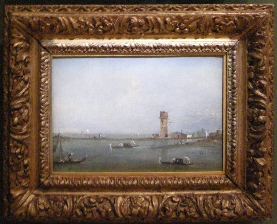 Portes de Venise (Vue de la lagune vénitienne avec la tour de Marghera) - Francesco Guardi - Alpha Reproduction
