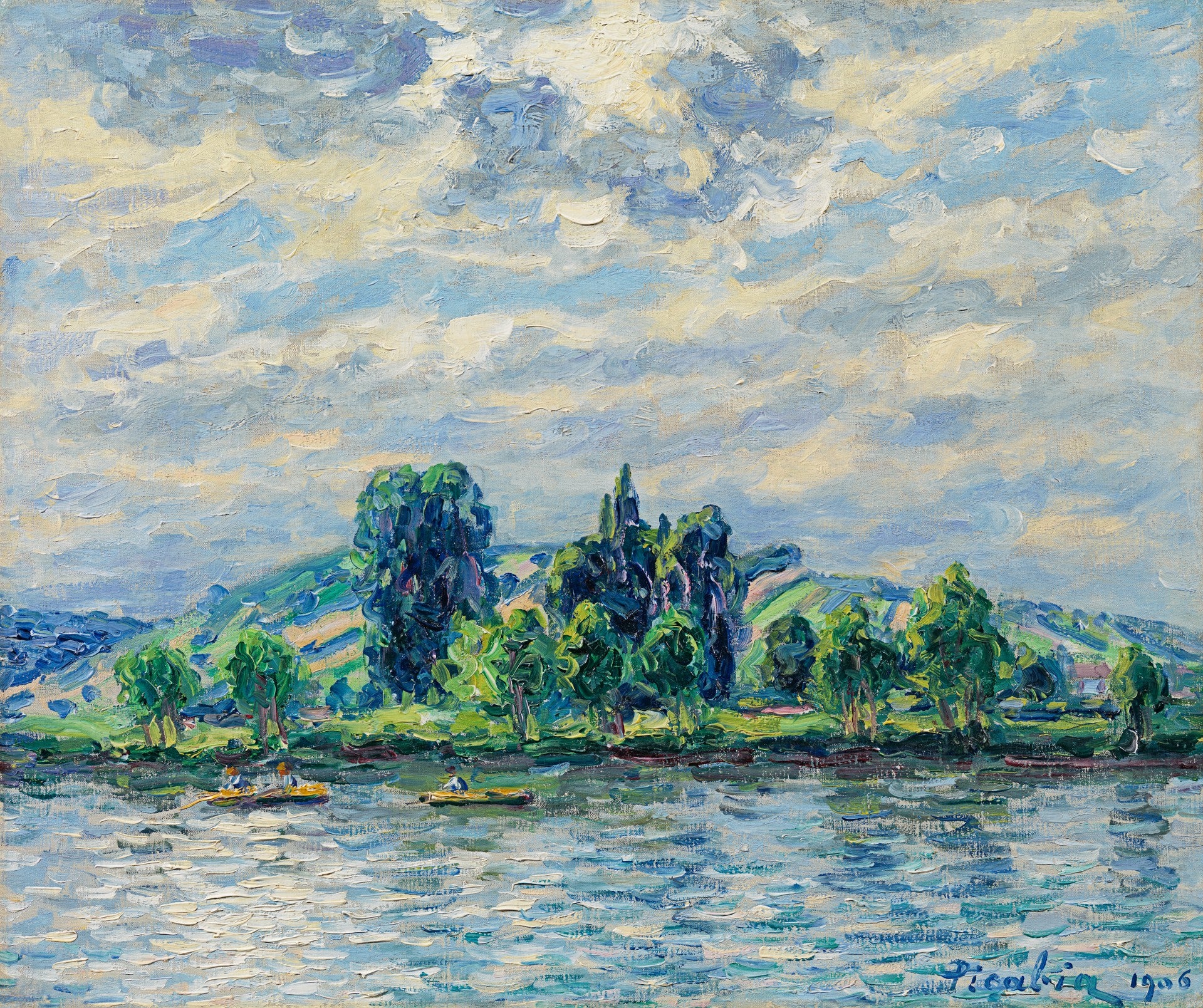 Bords de l'Yonne, effet de soleil - Francis Picabia