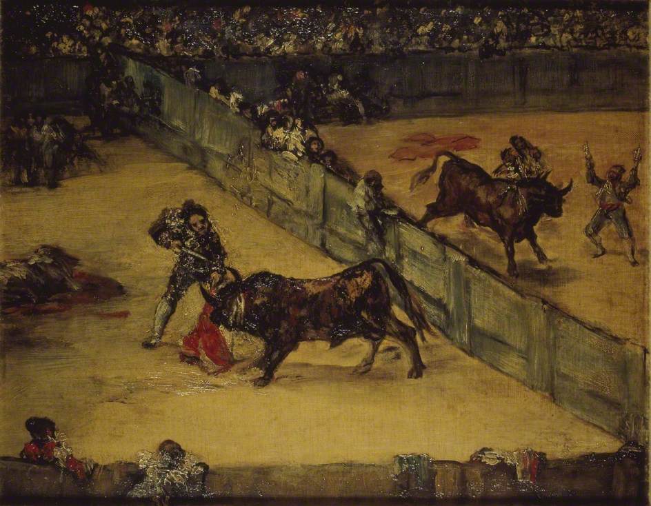 Reproduction du tableau « Scène de corrida : División de place - Francisco de Goya » par Alpha Reproduction en peinture à l’huile