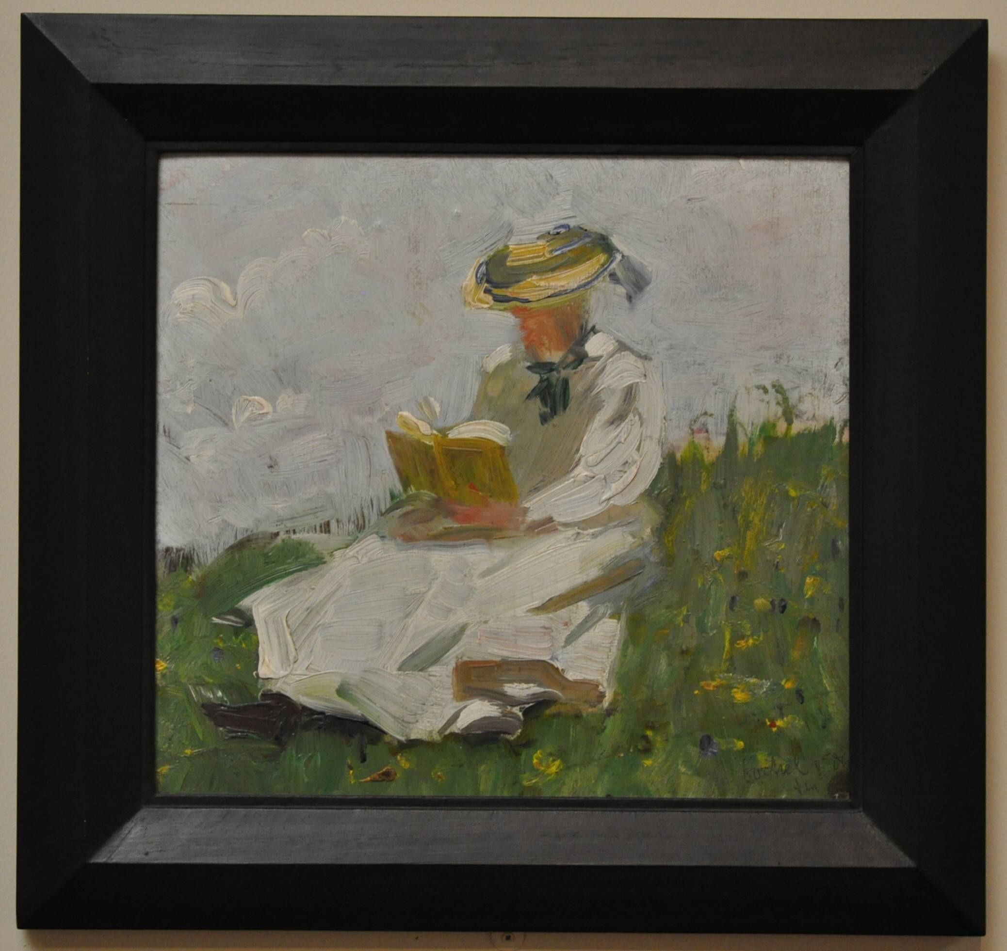 Reproduction du tableau « Femme lisant dans le vert - Franz Marc » par Alpha Reproduction en peinture à l’huile