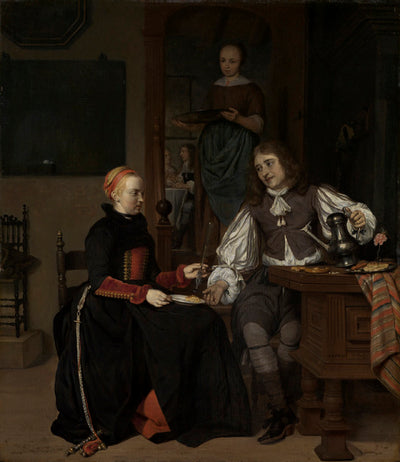 Jeune couple au petit-déjeuner - Gabriel Metsu