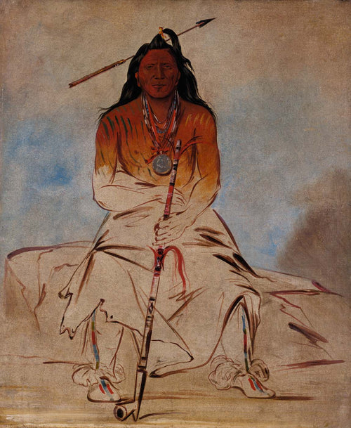 Ah-sháw-wah-róoks-te, Cheval de médecine, un Grand Brave Pawnee - George Catlin