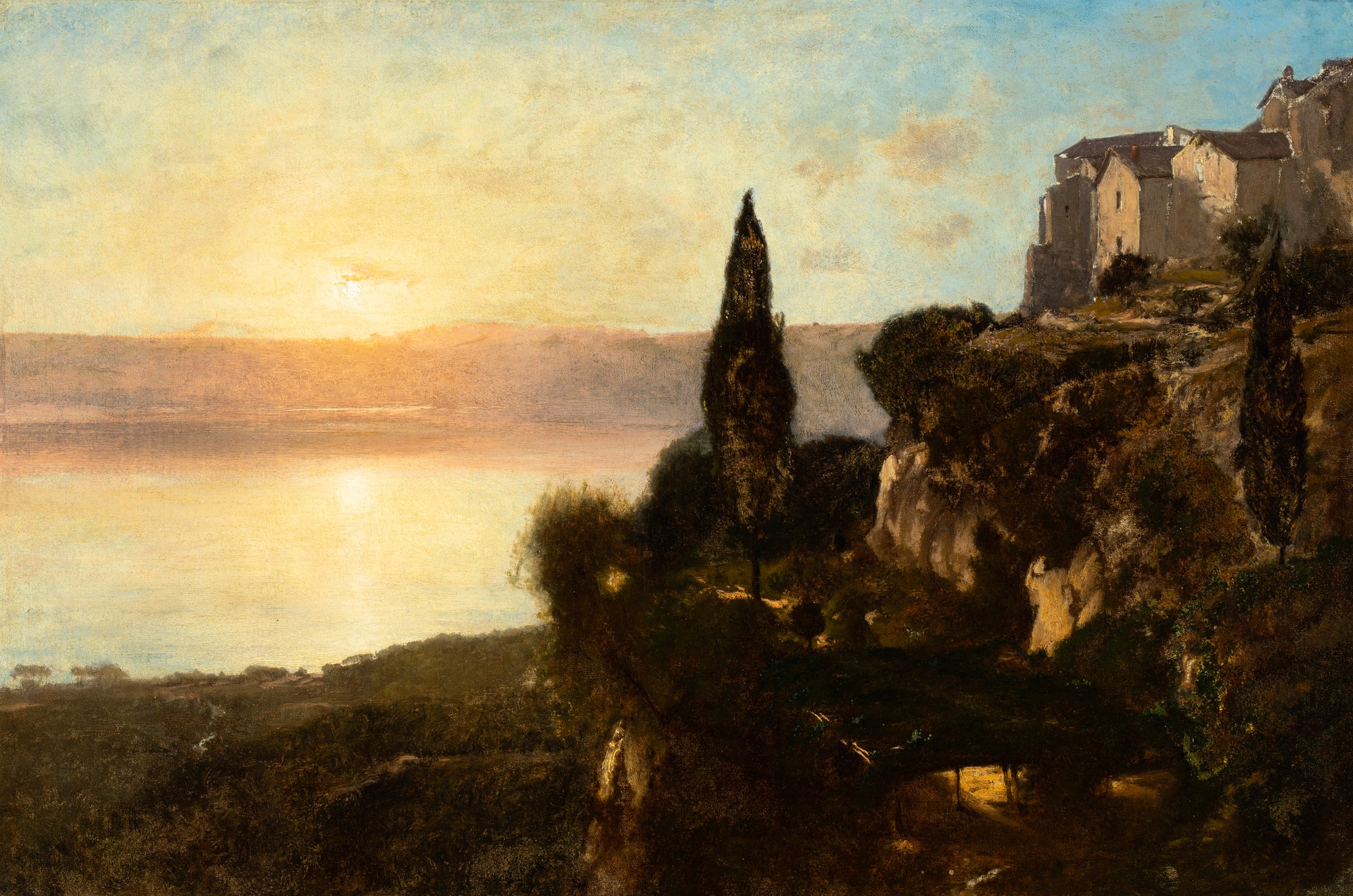 Vue sur le lac de Nemi - George Inness
