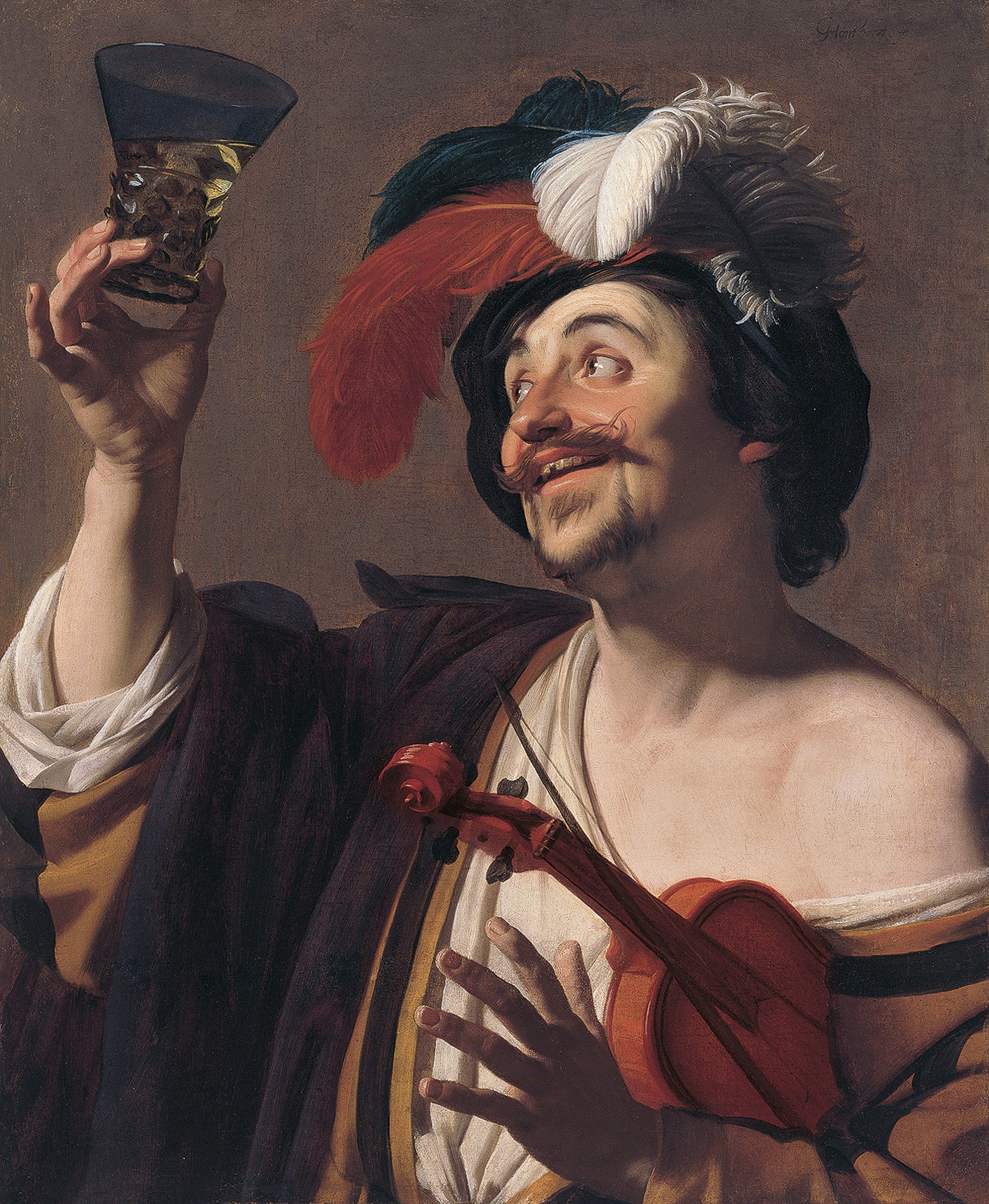 Le joyeux violoniste - Gerrit van Honthorst - Alpha Reproduction