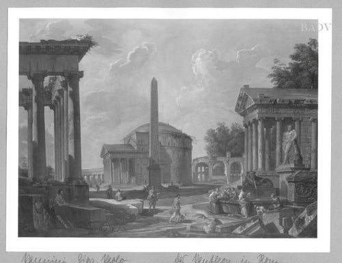 Architecture romaine + figures - Giovanni Paolo Panini