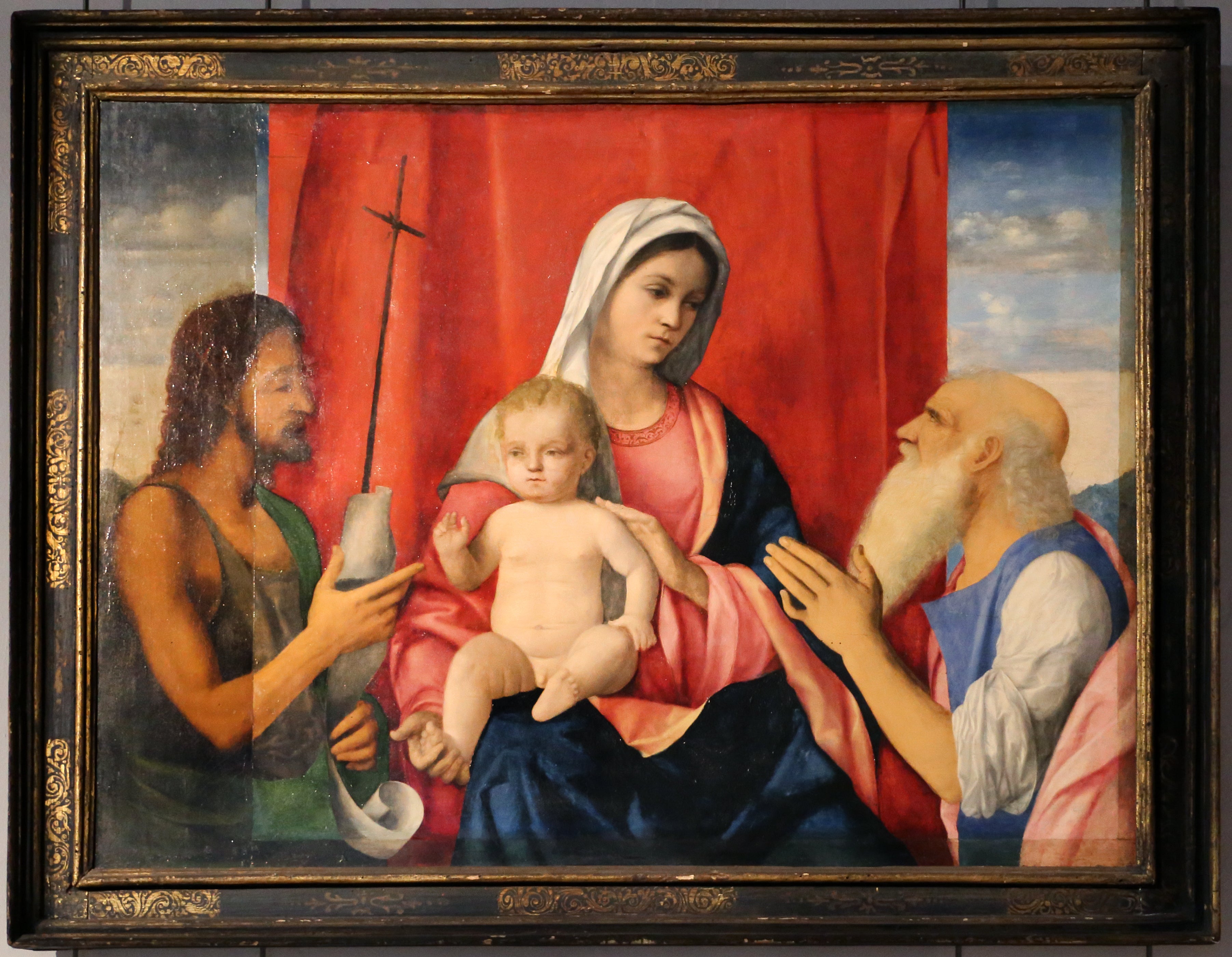 La Vierge et l’Enfant entre saint Jean Baptiste et saint Jérôme - Giovanni Bellini - Alpha Reproduction