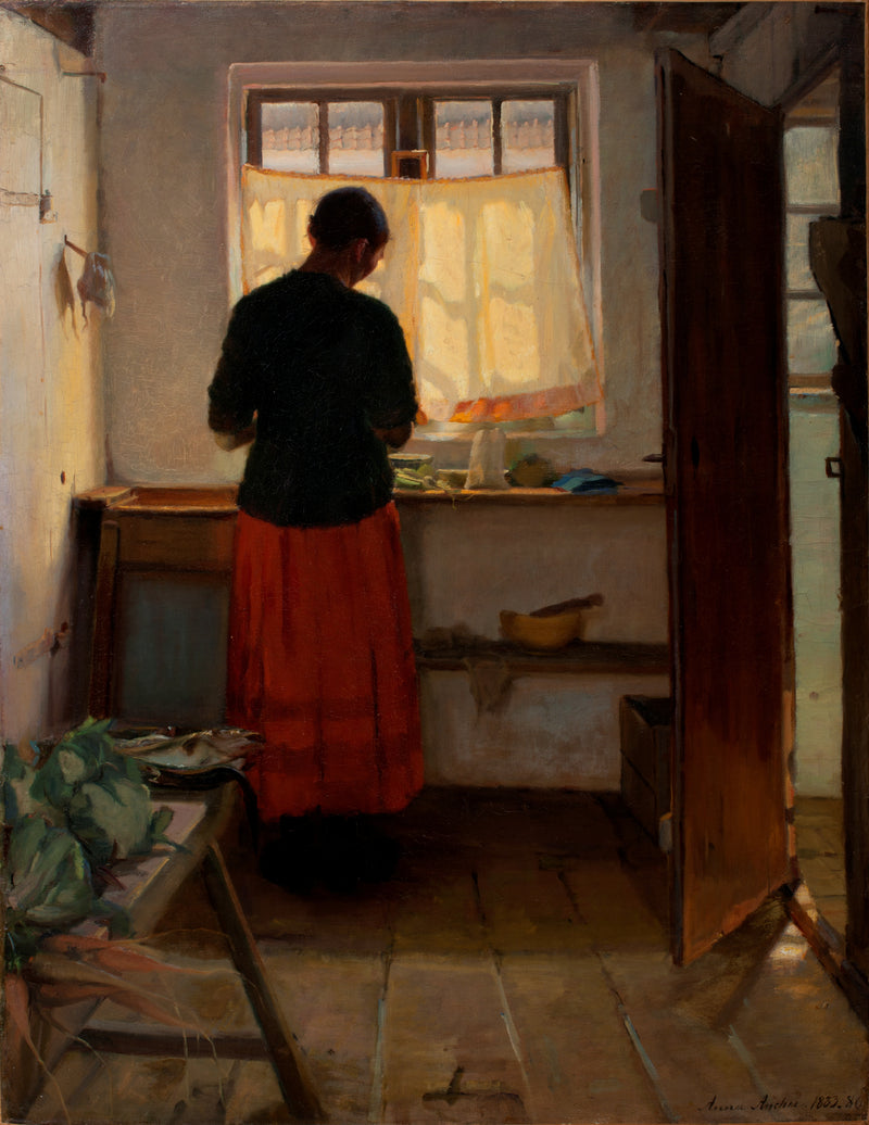 Fille dans la cuisine - Anna Ancher